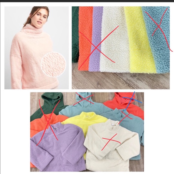 GAP Women’s YELLOW Sherpa Pullover Mockneck Medium NWOT - Picture 9 of 15